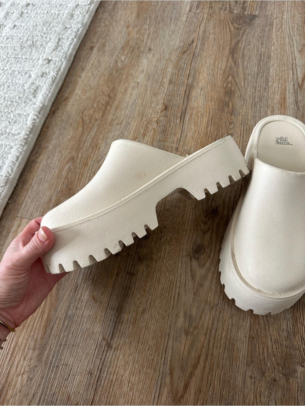 wild fable Cream Chunky Platform Clog Mules - Picture 4 of 5